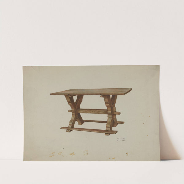 Pa. German Table by Frances Lichten