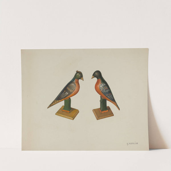 Pa. German Toy Birds by Arsen Maralian