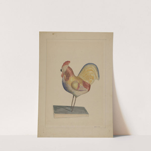 Pa. German Toy Rooster w- Bellows by John Fisk