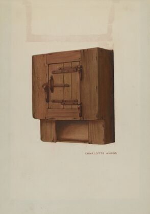 Pa. German Wall Corner Cupboard
