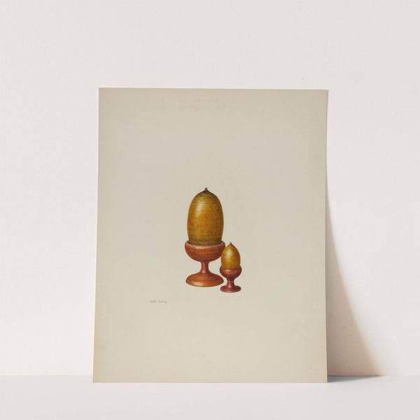 Pa. German Wooden Acorns (c. 1941) by Hester Duany