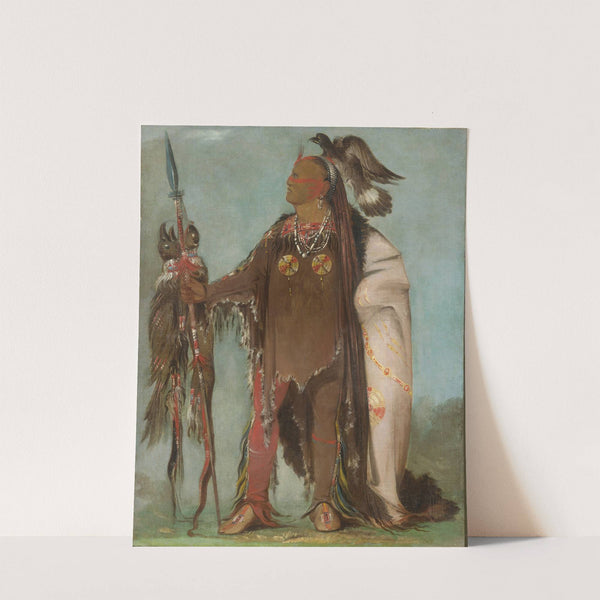 Pa-Rís-Ka-Róo-Pa, Two Crows, a Band Chief by George Catlin