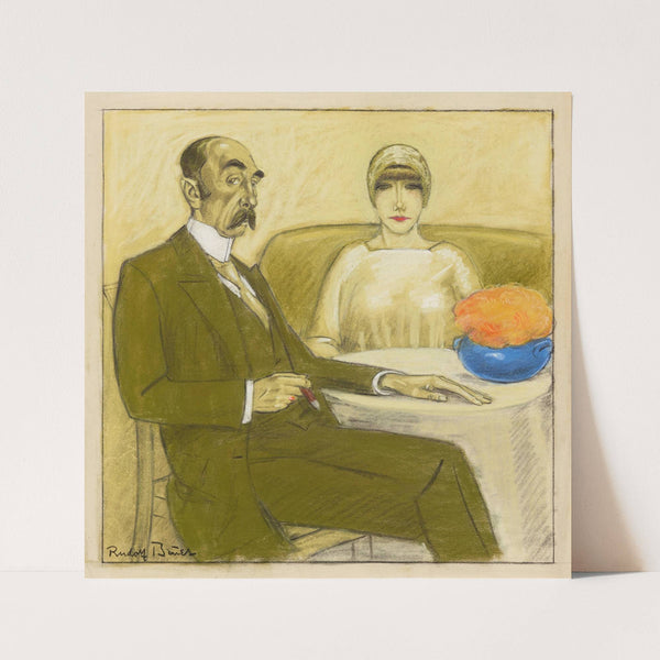 Paar am Tisch (1907-1910) by Rudolf Bauer