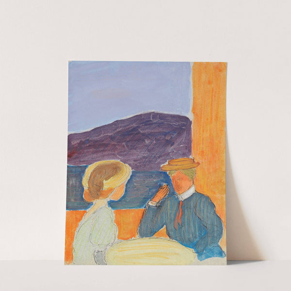 Paar im Gespräch by Marianne von Werefkin