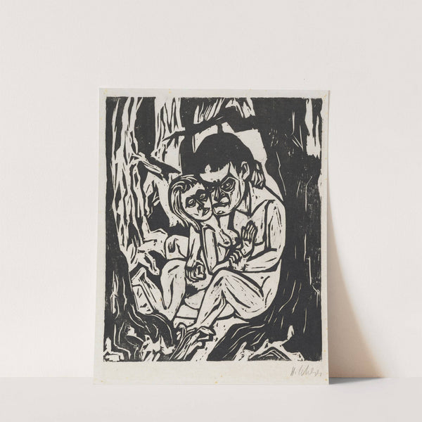 Paar im Wald by Hermann Scherer