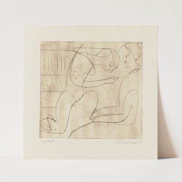 Paar in der Bibliothek (1930) by Ernst Ludwig Kirchner