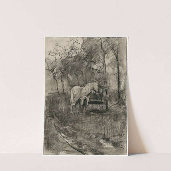 Paard in een wei by Nicolaas van der Waay