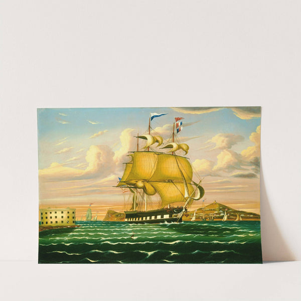 Packet Ship Passing Castle Williams, New York Harbor (mid 19th century) by Thomas Chambers