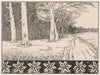 Pad langs de rand van een bos