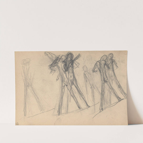 Page from the Sketchbook with Figure Studies by George Minne