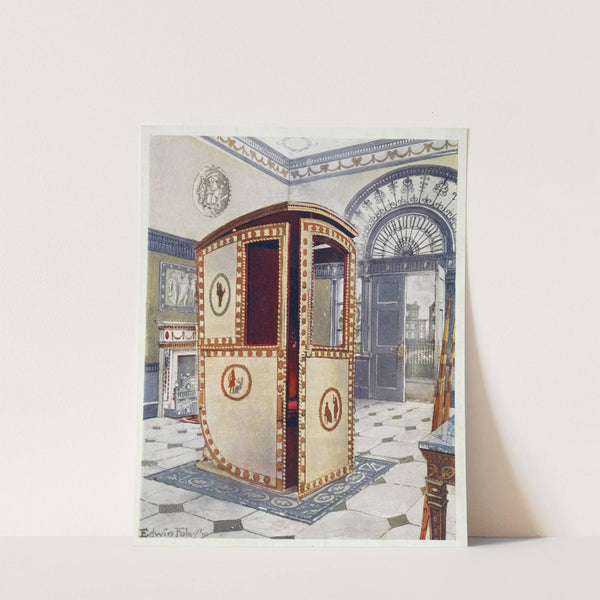 Painted and lacquered sedan chair with domed top by Edwin Foley