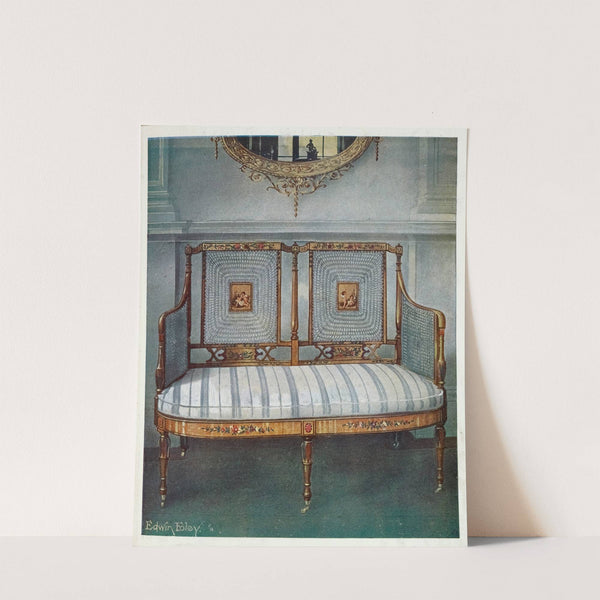 Painted caned satin by Edwin Foley