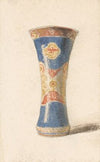 Painted Vase with Blue Base