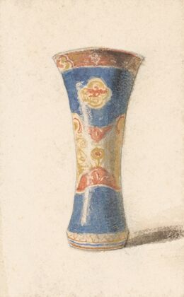 Painted Vase with Blue Base