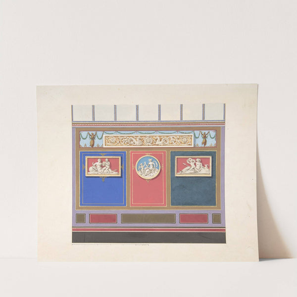 Painted Wall Decor Featuring Three Medallions by Jules-Edmond-Charles Lachaise