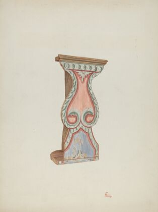 Painted Wall-stand for Flowers, etc. (1939)