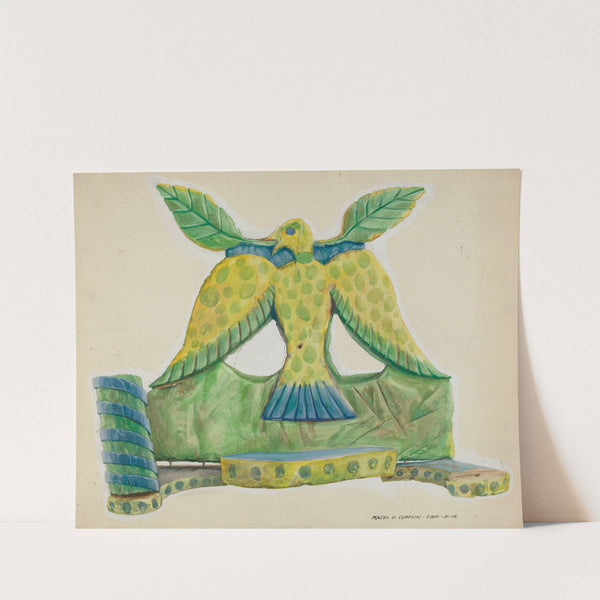 Painted Wooden Sconce by Majel G. Claflin