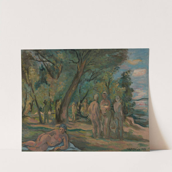 Painter and models by Wacław Wąsowicz