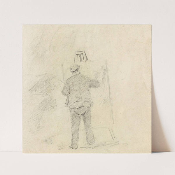 Painter at Easel, probably Frits Thaulow (1883) by Gustav Wentzel