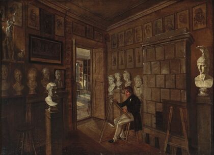 Painter in the studio