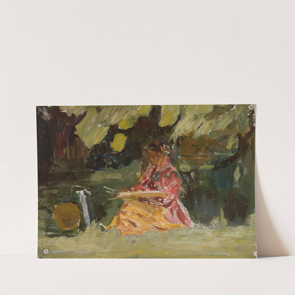 Painter Katarzyna Wachter at work by Jan Ciągliński