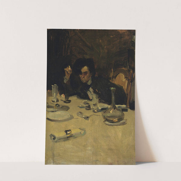 Painter Roman Laskowski at the table, sketch (1905 - 1906) by Konrad Krzyżanowski