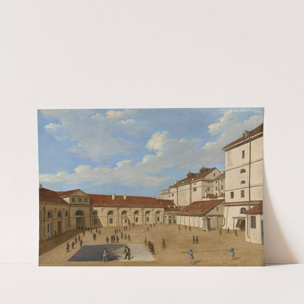 Painting a stage curtain by Józef Hilary Głowacki