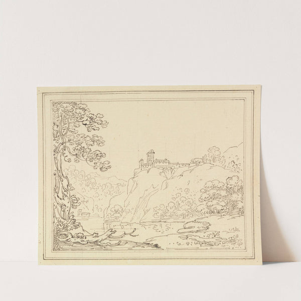 Palace on a Cliff Above a River by Joseph Farington