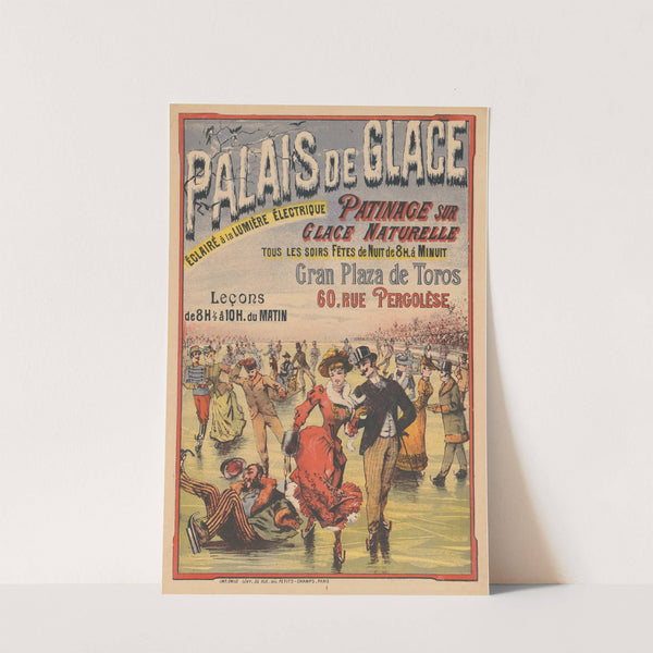 Palais de Glace. Patinage sur glace naturelle (1890) by Imp. Emile Lévy