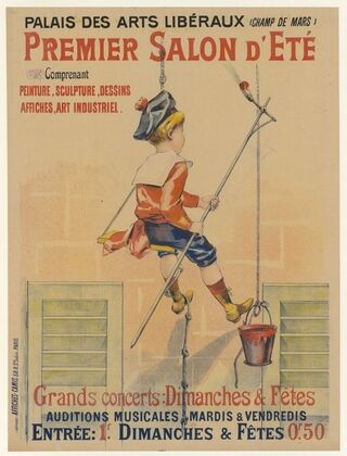 Palais des Arts libéraux (Champ de Mars). Premier Salon d’été comprenant peinture, sculpture, dessins, affiches, art industriel (1892)