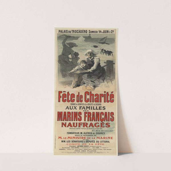Palais du Trocadéro. Samedi 14 juin à 2h. Fête de charité donnée au bénéfice de la société de secours des marins français naufragés (1890) by Jules Chéret