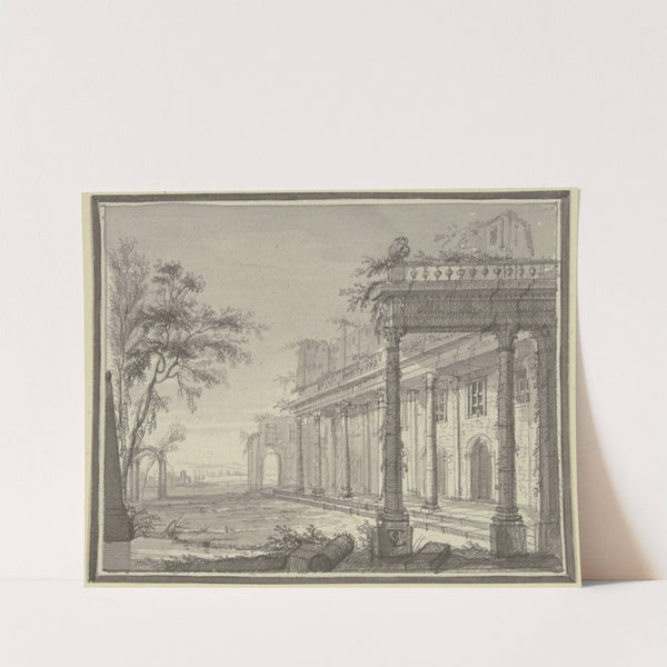 Palastruine, links ein Obelisk by Christian Stöcklin