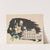 Paleis Soestdijk en een bloem met silhouetportretten van Wilhelmina, koningin der Nederlanden, Juliana, koningin der Nederlanden, en Bernhard van Lippe-Biesterfeld by Anonymous