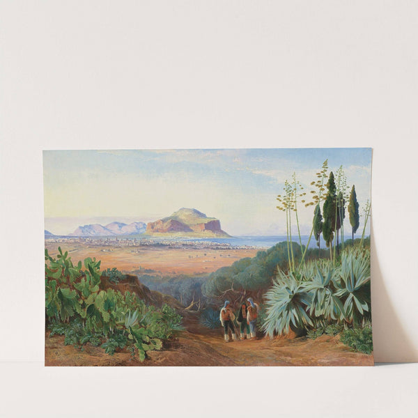 Palermo, Sicily, with Monte Pellegrino by Edward Lear