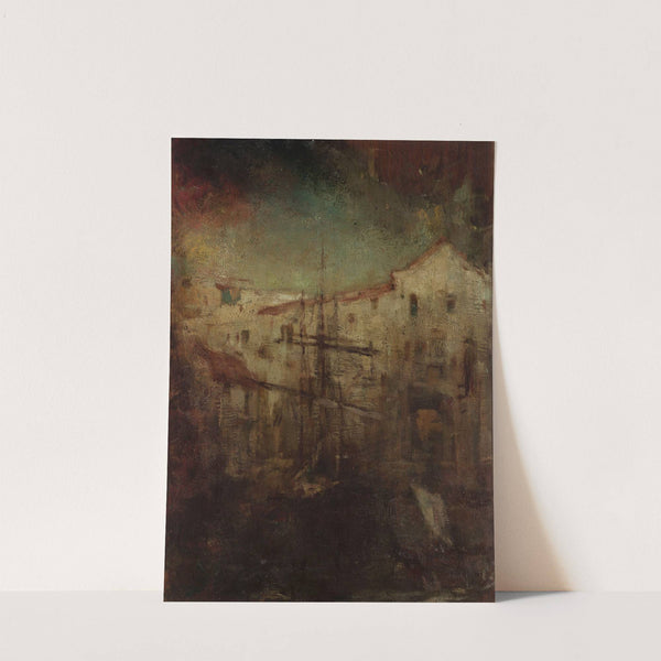 Palette; View of houses in an Italian city (1891) by Witold Pruszkowski