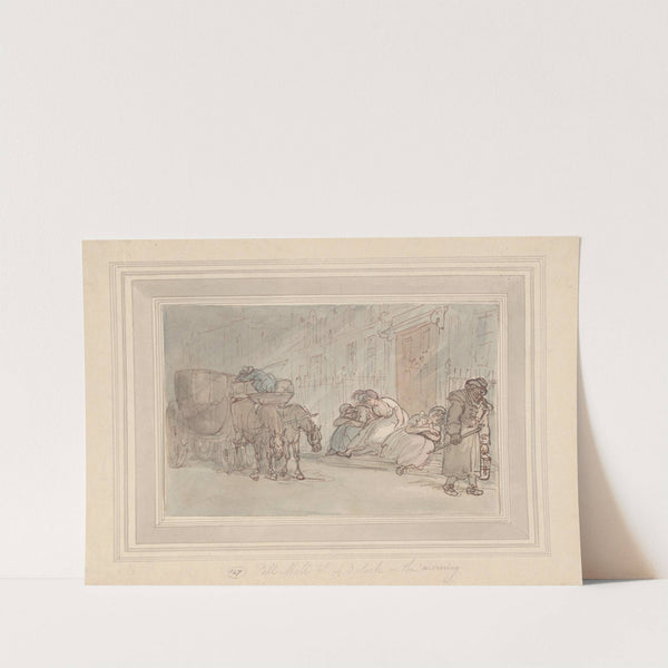 Pall Mall at 4 o'clock in the morning by Thomas Rowlandson