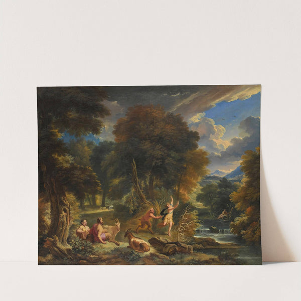 Pan And Syrinx In A River Landscape by Pieter Mulier the Elder