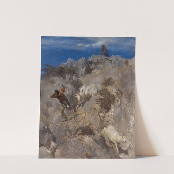 Pan Frightening A Shepherd (Terrified Panic) (1865) by Arnold Böcklin
