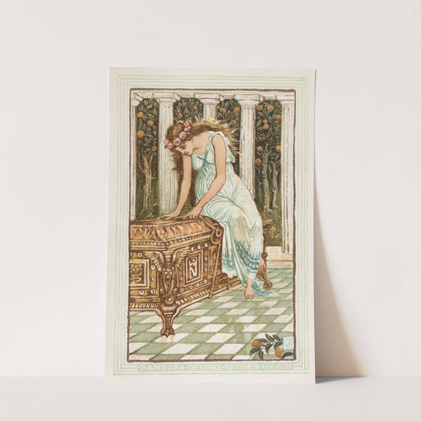 Pandora desires to open the box by Walter Crane