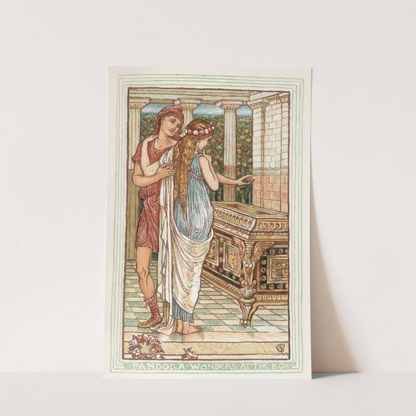 Pandora wonders at the box by Walter Crane