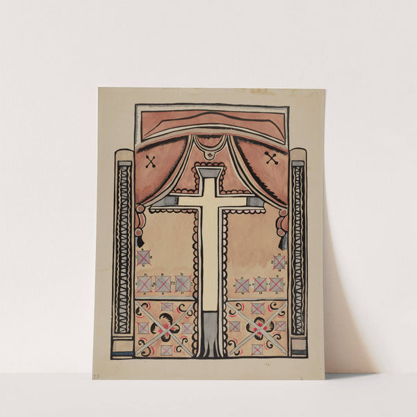 Panel - Cross and Drapes by American 20th Century