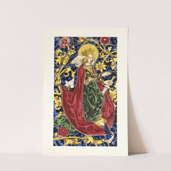 Panel of Painted Glass. St. Catherine (1858) by John Charles Robinson