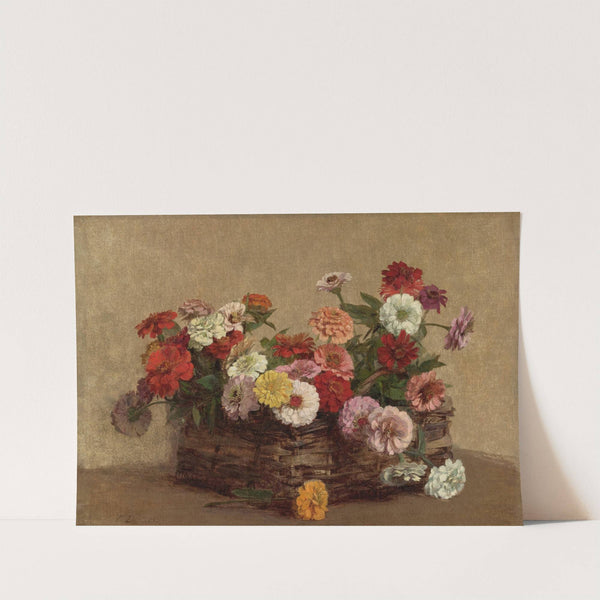 Panier De Zinnias by Victoria Fantin-Latour