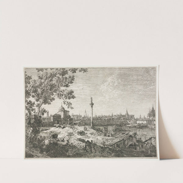 Panorama of a City on a River (c. mid-1700s) by Canaletto