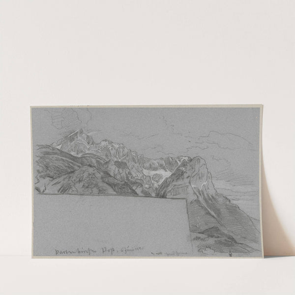 Panorama of the mountains with Alpspitze summit in the vicinity of Garmisch-Partenkirchen (1891) by Hans Thoma