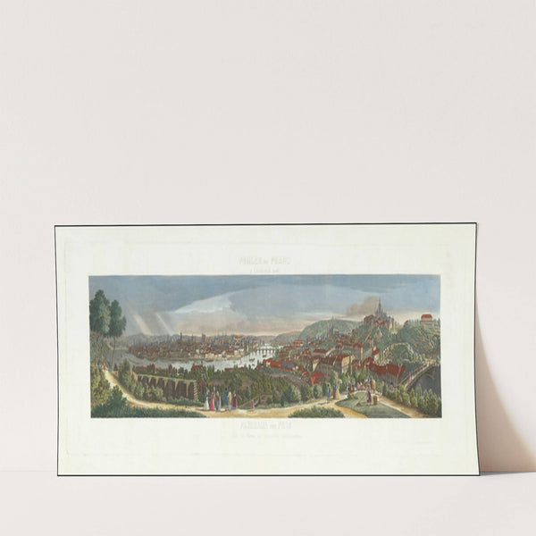 Panorama von Prag Nach der Natur im Volksgarten aufgenommen (1840) by Vinzenz Morstadt