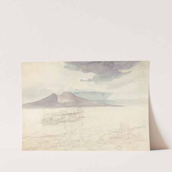 Panoramic Views of Vesuvius and Monte Pellegrino by Carl Rottmann
