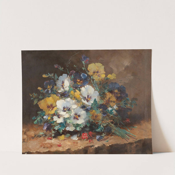 Pansies by Eugène Henri Cauchois