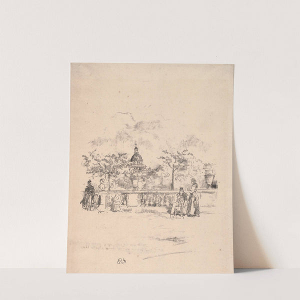 Pantheon from the Terrace of the Luxembourg Gardens (1893) by James Abbott McNeill Whistler