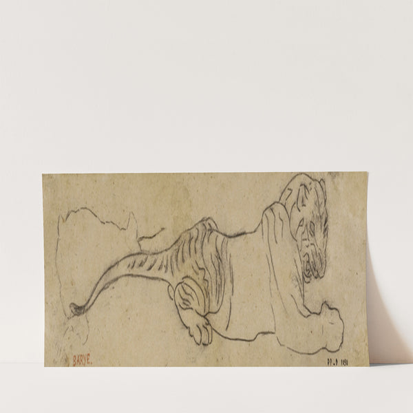 Panthère couchée (19th century) by Antoine-Louis Barye